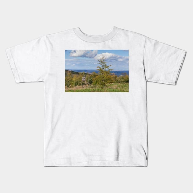 Jägerhochsitz, landscape in Hebst, Gernrode, Quedlinburg, Saxony-Anhalt Kids T-Shirt by Kruegerfoto